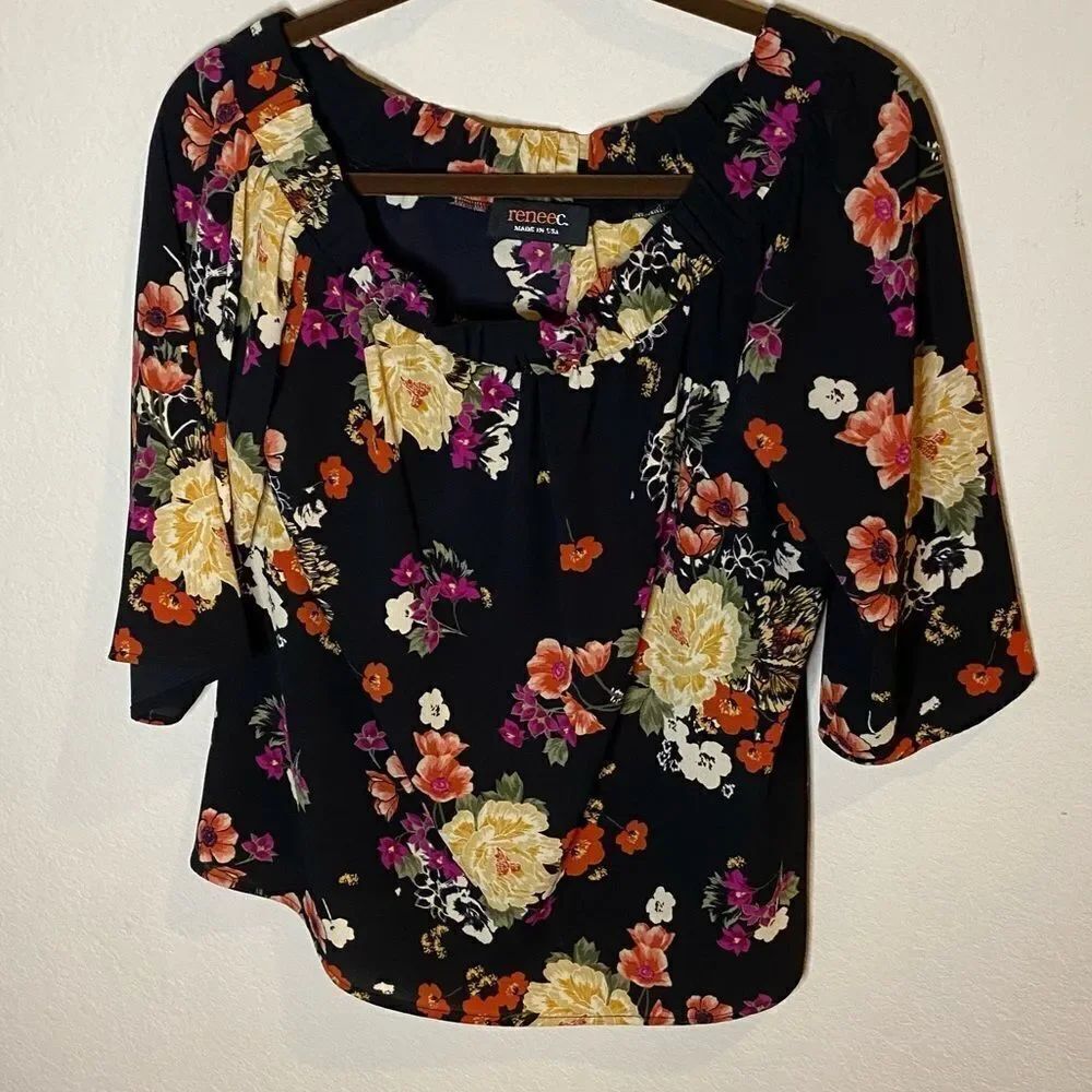 Renee C Flowered Blouse